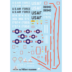 Italeri SR - 71 Blackbird Aerostat model Assembly kit 1:72
