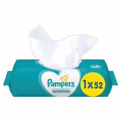 Pampers Sensitive Baby Wipes 1 Packs = 52 Wipes