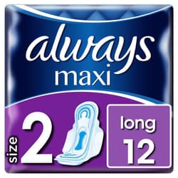 Always Maxi Size 2 Long 12 Pads