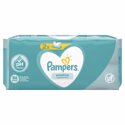 Pampers Sensitive Baby Wipes 2 Packs = 104 Wipes