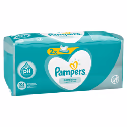 Pampers Sensitive Baby Wipes 2 Packs = 104 Wipes