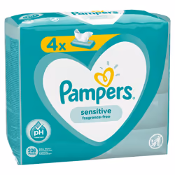 Pampers Sensitive Baby Wipes 4 Packs = 208 Wipes