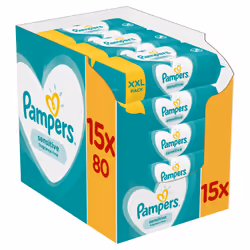 Pampers Sensitive Baby Wipes 15 Packs = 1200 Wipes