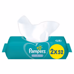 Pampers Fresh Clean Baby Wipes 2 Packs = 104 Wipes