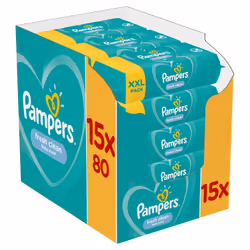 Pampers Fresh Clean Baby Wipes 15 Packs = 1200 Wipes