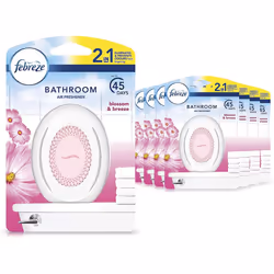 Febreze Bathroom Air Freshener, Odour Eliminator, Blossom & Breeze, Pack of 8