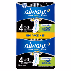 Always Ultra Night Ultra Secure Night, 3 mm, 16 pc(s)