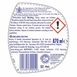 Fairy Anti-Bacterial Washing Up Liquid with Eucalyptus Pack 6 x 870ml