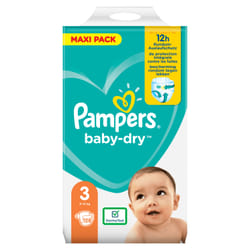 Pampers Baby-Dry Size 3, 128Nappies, Up To 12h Protection, 6-10kg