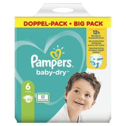 Pampers Baby-Dry Size 6, 54 Nappies, Up To 12h Protection, 13-18kg