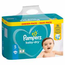 Pampers Baby-Dry Size 5, 94 Nappies, Up To 12h Protection, 11-16kg