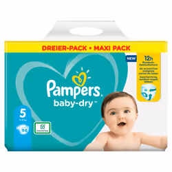 Pampers Baby-Dry Size 5, 94 Nappies, Up To 12h Protection, 11-16kg
