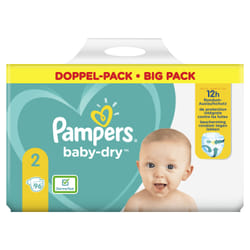 Pampers Baby-Dry Size 2, 96Nappies, Up To 12h Protection, 4-8kg
