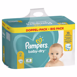 Pampers Baby-Dry Size 2, 96Nappies, Up To 12h Protection, 4-8kg
