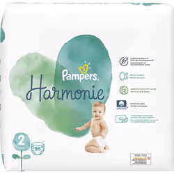 Pampers Harmony Size 2 86 Nappies 4-8 kg - Pack of 2