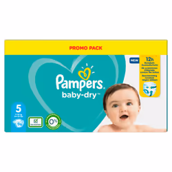 Pampers Baby-Dry Size 5, 96 Nappies, Up To 12h Protection, 11-16kg
