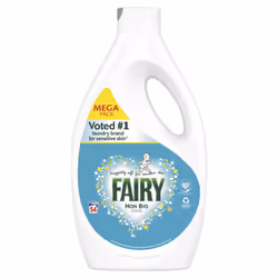 Fairy Non Biological Washing Detergent Liquid for Sensitive Skin 1.89L 54 Washes