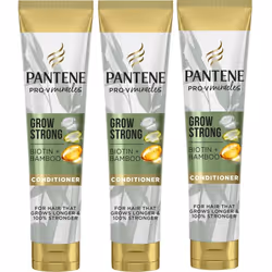3 x 160ml Pantene Pro-V Grow Strong Conditioner - Biotin + Bamboo