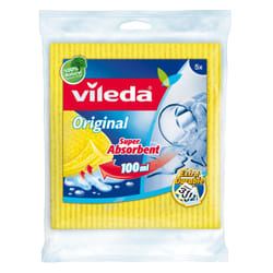 Vileda 142268 sponge Rectangular Cellulose, Cotton, Fiber Blue, Pink, Yellow 5 pc(s)