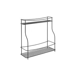 Metaltex 2-tier Spice Rack Basalmico Black Kitchen Spice Organiser Holder