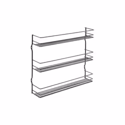 spice rack Pepito 36 x 32 cm metal black