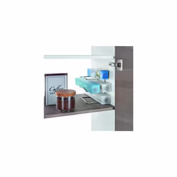 Kitchen Roll Holder Organizer, Paper, Metallized Grey, 12x14x15 cm