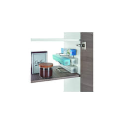 Kitchen Roll Holder Organizer, Paper, Metallized Grey, 12x14x15 cm
