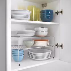 Metaltex 2x Stackable Storage Rack Sky Expandable Cupboard Shelf Pot Rack
