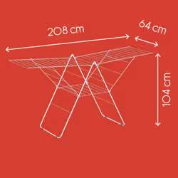 Metaltex Wing Drying Rack Amsterdam 32m Folding Laundry Clothes Dryer Hanger