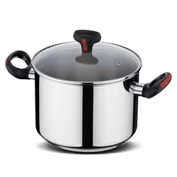 Lagostina Linea Rossa, Round, Stainless steel, Stainless steel, Stainless steel, Black, Red, Ceramic, Gas, Induction, Sealed  ...