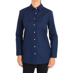Camisa Manga Larga Cuello Solapa 5wr85q8l4 Para Mujer - blue, XS