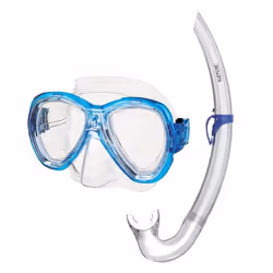 SEAC Ischia, Adult, Half face mask, Snorkeling, Tempered glass, Polycarbonate, Silicone, Blue, Transparent