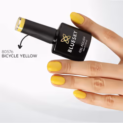 Bluesky Gel Nail Polish, Bicycle Yellow 80576, Bright, Long Lasting, Chip Resistant, 10 ml (Requires Drying Under UV LED Lamp)