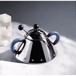 Alessi 9097 Sugar Bowl and Spoon in Stainless Steel, Blue - Additional view 7
