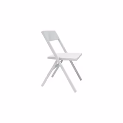 Alessi Folding and Stackable Chair in PP and Fiberglass, White, 52 x 46 x 90 cm