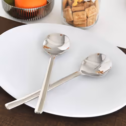 Alessi Ovale Salad Set  One size  Silver