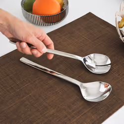 Alessi Ovale Salad Set  One size  Silver