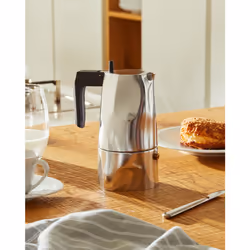 Alessi MT18/3B manual coffee maker Moka pot Black