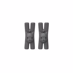 Lampo MMI32CS B - Set of 2 Magnetic Design Kitchen Clothespins, Thermoplastic Resin, Black