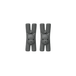 Lampo MMI32CS B - Set of 2 Magnetic Design Kitchen Clothespins, Thermoplastic Resin, Black