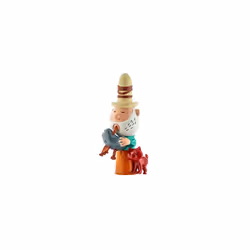 AGJ01 10 Figurine in Porcelain. Hand-Decorated, Multicolour