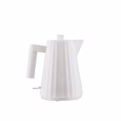 Alessi Plissé MDL06/1WUK - Electric Kettle in Thermoplastic Resin, English Plug 2400W, 100 cl, White