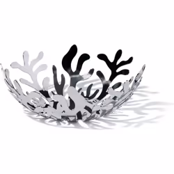 Alessi ESI01 / 21 Mediterraneo Fruit Holder in Stainless Steel Colored with Epoxy Resin, Silver, 21 cm