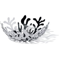 Alessi ESI01 / 21 Mediterraneo Fruit Holder in Stainless Steel Colored with Epoxy Resin, Silver, 21 cm