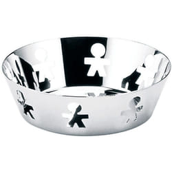Alessi Girotondo serving basket Round Stainless steel