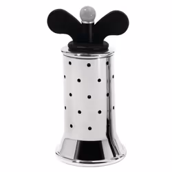 Alessi B 9098 Salt/Pepper Mill with Polyamide Wings Black in 18/10 Stainless Steel Mirror Polished