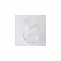 A Di Alessi Glass Gianni Jar A Little Man Holding On Tight Medium Kitchen Box with Hermetic Lid in Thermoplastic Resin, White