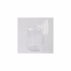 A Di Alessi Glass Gianni Jar A Little Man Holding On Tight Medium Kitchen Box with Hermetic Lid in Thermoplastic Resin, White
