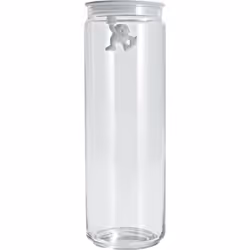 A Di Alessi Glass Gianni Jar A Little Man Holding On Tight Extra Large Kitchen Box with Hermetic Lid in Thermoplastic Resin,  ...