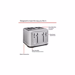 KitchenAid Stainless Steel Manual Control 4 Slot Toaster